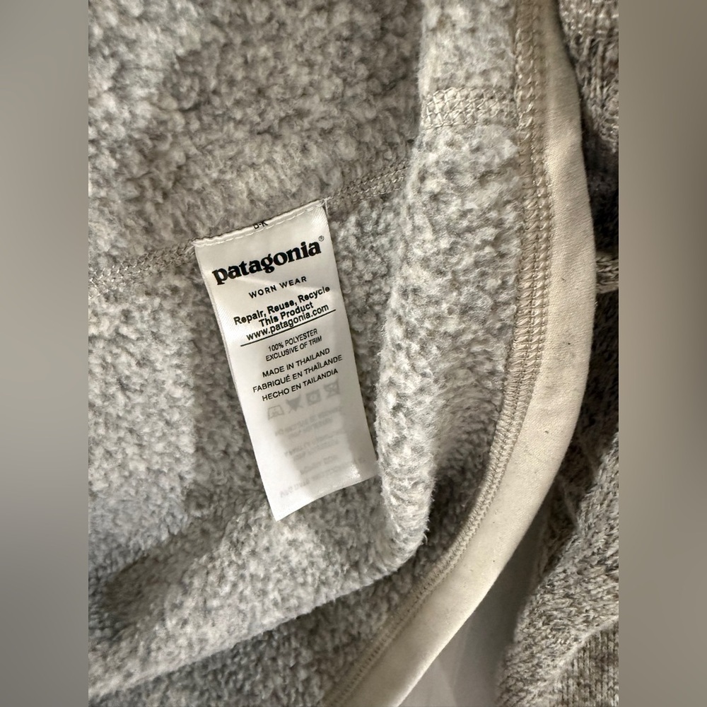Patagonia Synchilla Fleece 1/4 Zip Pullover Beige Oatmeal Women’s Size L - Picture 6 of 12